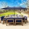 Pure Garden 15 Ft Double Patio Umbrella, Navy 50-LG1284 - alternate 6